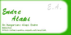 endre alapi business card